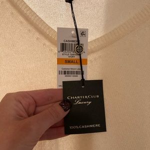 cream 100% cashmere sweater